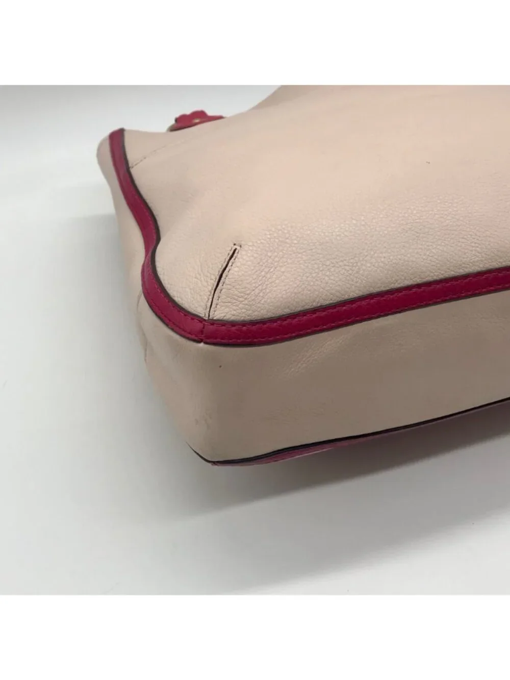 Coach Color-Block Poppy Pebbled Leather Tote Bag- 24082